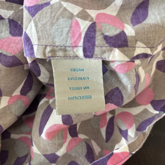 Boden Geometric Floral Tunic Top Womens Size 8 Preppy Office Classic Abstract - Picture 8 of 10